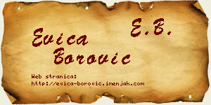 Evica Borović vizit kartica